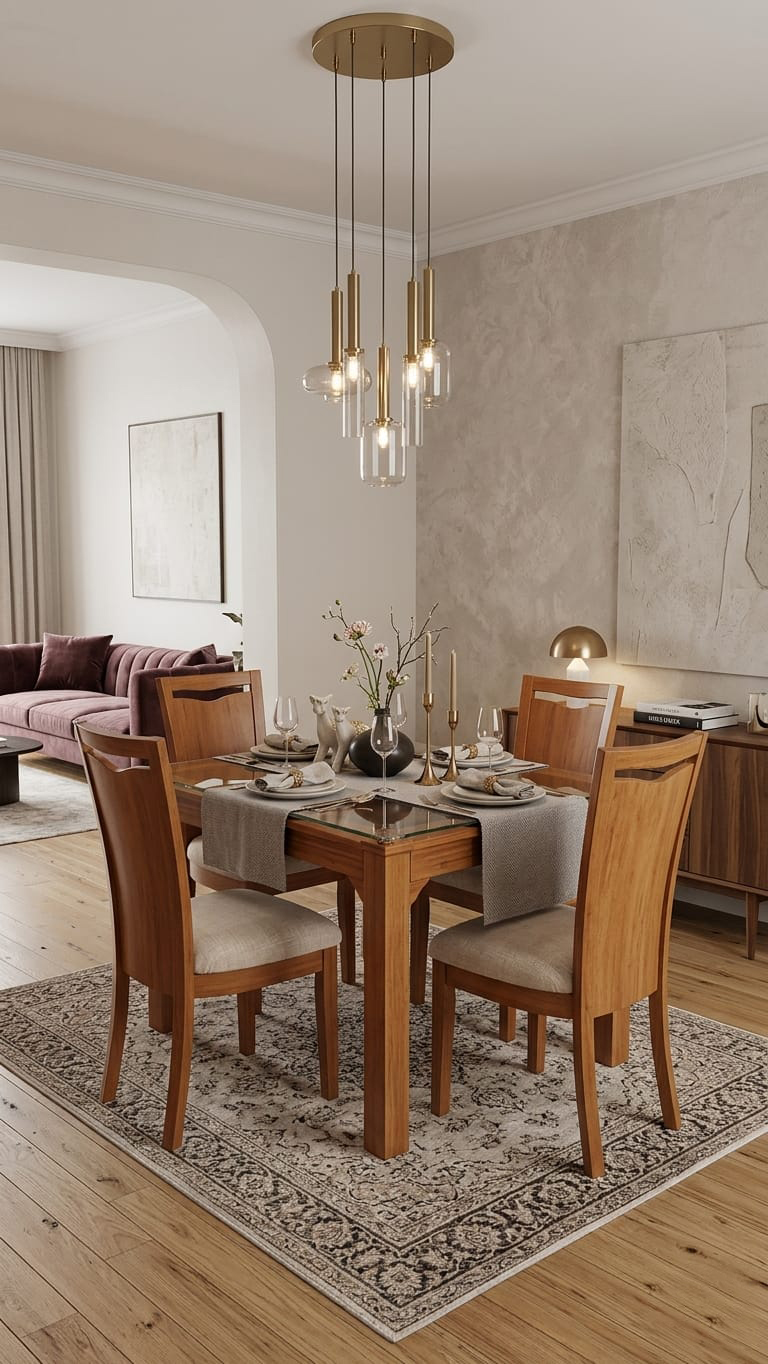 COMEDOR 4 PUESTOS MADERA CEDRO 2